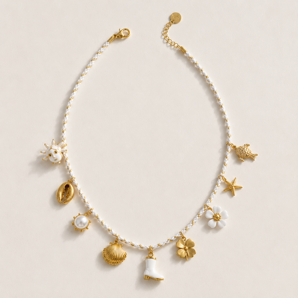 Collar Blanco/Dorado